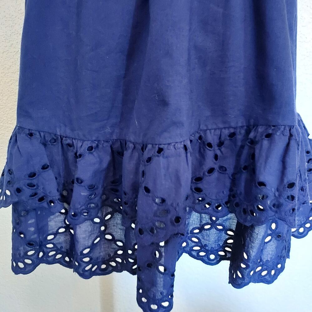 Nine West Blue One Shoulder Lace Hem Dress w/Belt Size 10P - Picture 5 of 11